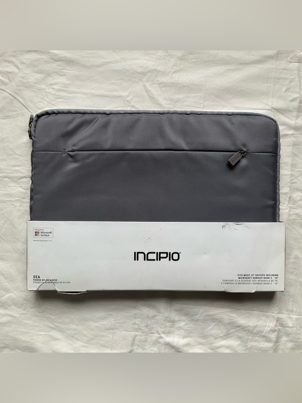 New Gray Incipio 15” Laptop Microsoft Surface Sleeve